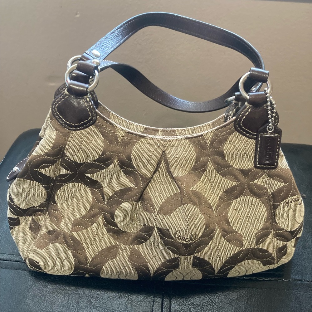 Coach Small Tan and Brown Handbag